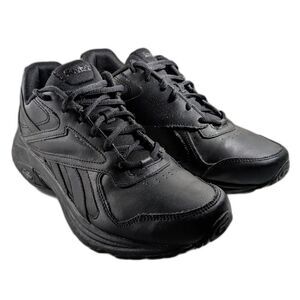 Reebok DMX Max Men’s Black Leather Walking work Shoes Size 8.5 Comfort